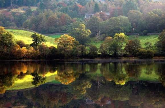 Season Fall Lake Photography Reflection