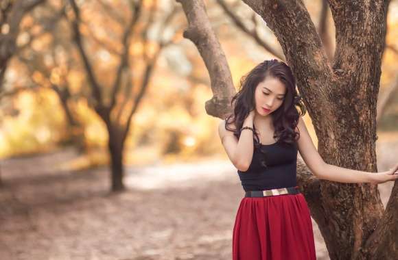 Serene Forest Woman - Asian