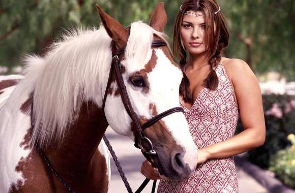 Serene Model with Horse -