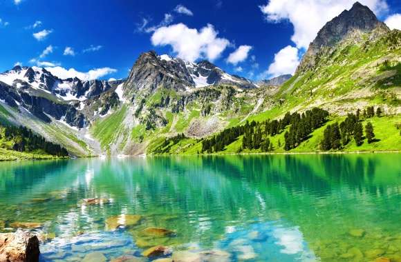 Serene Mountain Lake -