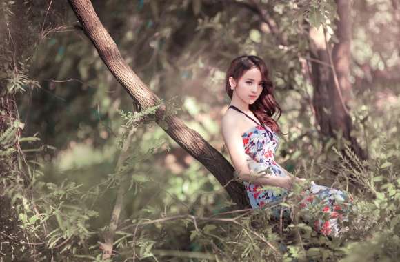 Serene Nature - Asian Woman