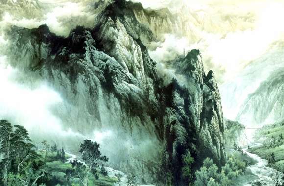 Serene Oriental Landscape