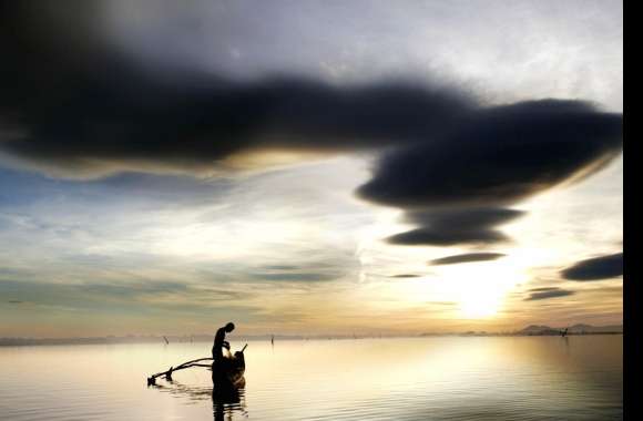 Serene Sunrise at the Lake for Fishing Enthusiasts