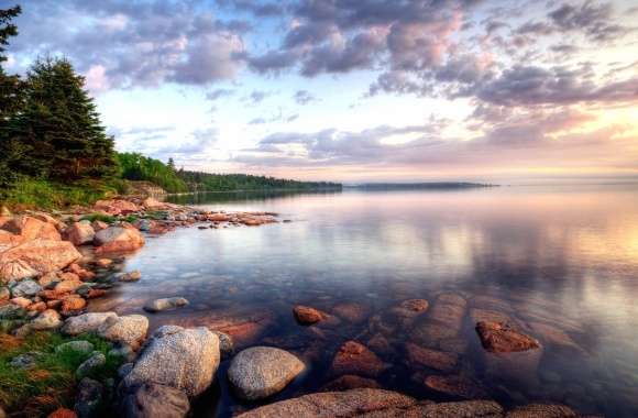 Serene Sunset A Stunning in HDR Photography