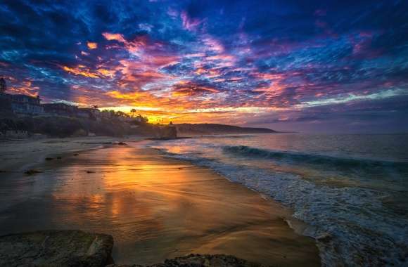 Serene Sunset Over Ocean for Beach Lovers