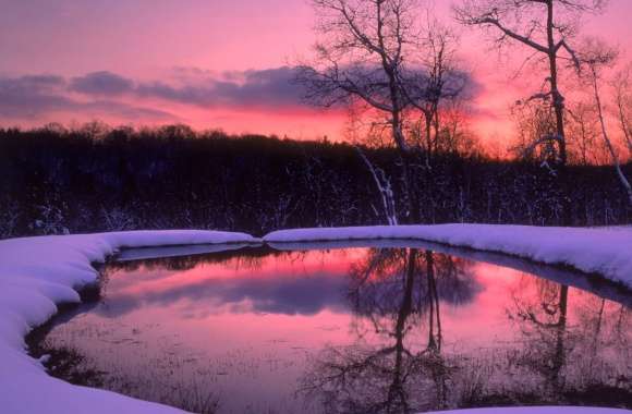 Serene Sunset Reflection A Stunning