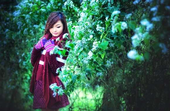 Serenity in Nature - Asian Woman