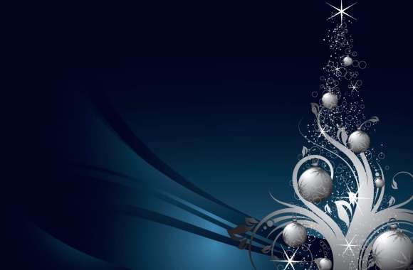 Silver Christmas Tree Holiday Christmas wallpapers hd quality