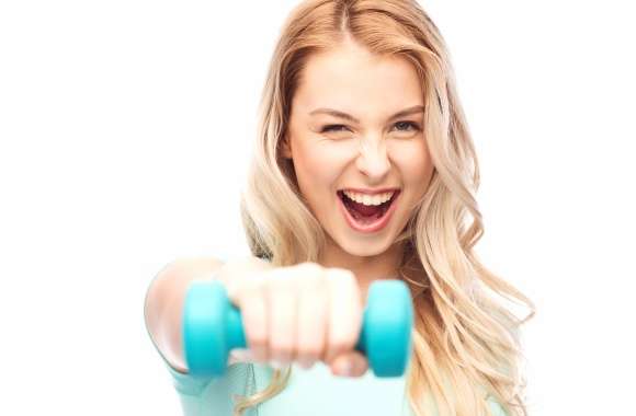 Smile Blonde Fitness Sports