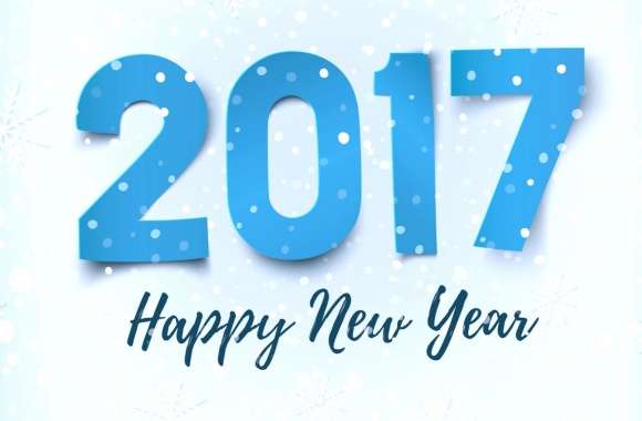 Snow Blue New Year Holiday New Year 2017