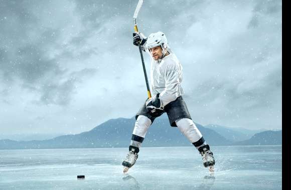 Snowfall Ice Lake Hockey Sports wallpapers hd quality