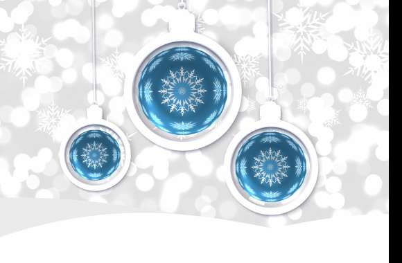 Snowflake Bauble Christmas Ornaments Holiday Christmas wallpapers hd quality