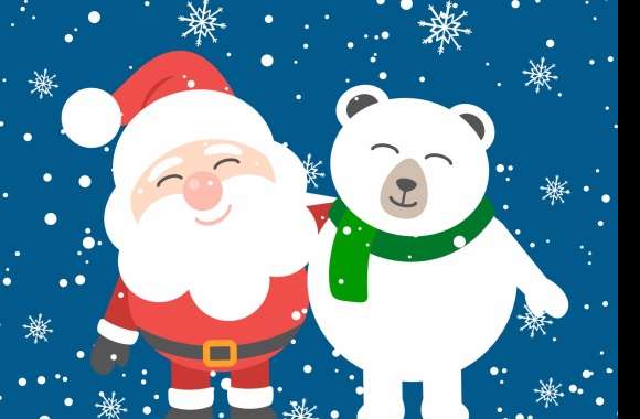 Snowflake Bear Santa Holiday Christmas