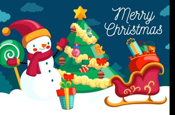 Snowman Holiday Christmas wallpapers hd quality