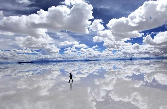 Solitude Sky Reflective Beach wallpapers hd quality