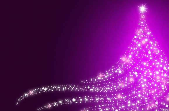 Sparkles Star Purple Christmas Tree Holiday Christmas