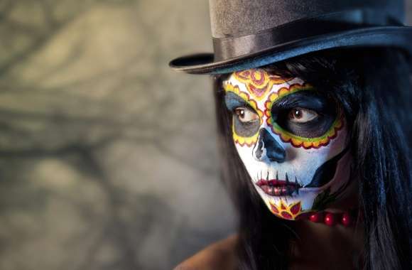 Spectral Elegance Artistic Sugar Skull