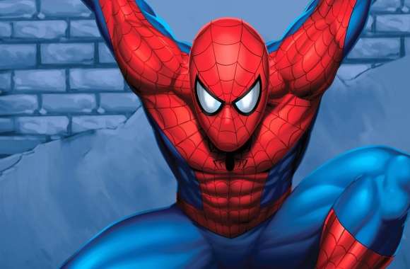 Spider-Man in Action HD Superhero Wallpaper