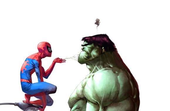 Spider-Man vs Hulk wallpapers hd quality