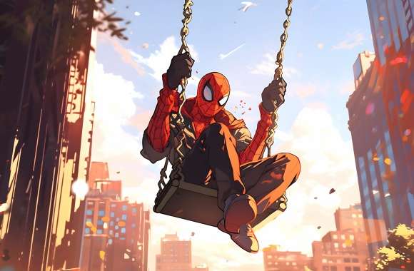 SpiderMan swinging wallpapers hd quality