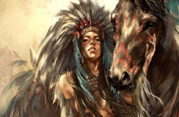 Spirit of the Plains Native American and Horse