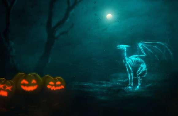 Spooky Skeleton Dragon A Captivating Halloween