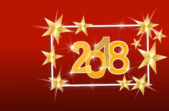 Star Red New Year Holiday New Year 2018