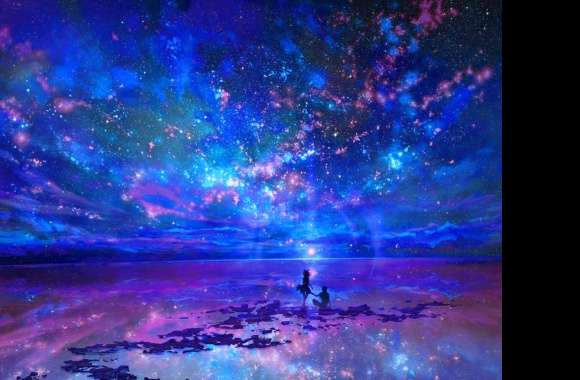 Starlit Fantasy Landscape