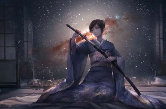 Starry Kimono Warrior -