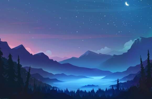 Starry Mountain Serenity -