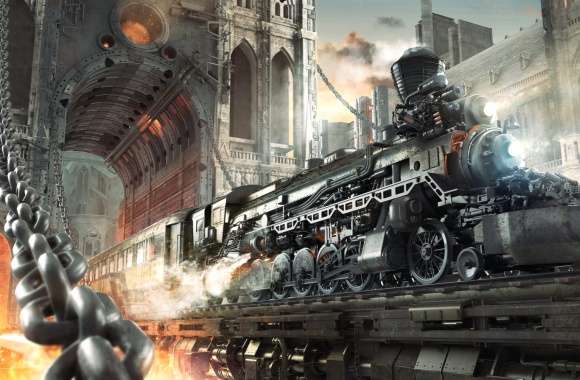 Steampunk Train A Captivating Sci-Fi wallpapers hd quality