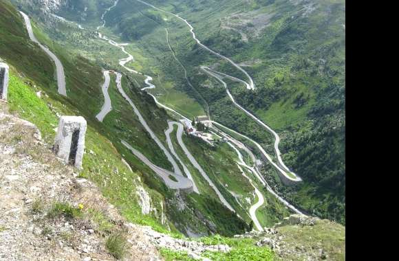 Stelvio Road Landscape wallpapers hd quality