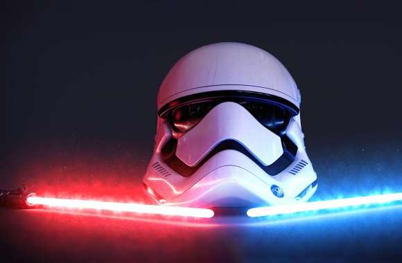 Stormtrooper Helmet with Lightsabers