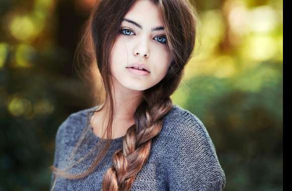 Stunning Brunette with Braid - wallpapers hd quality