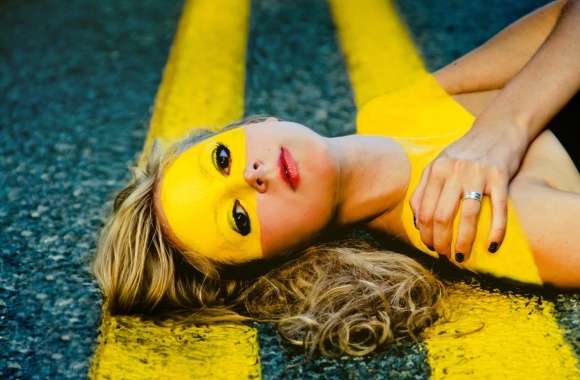 Stunning of a Model Embracing Bold Colors
