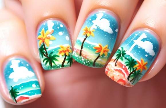 Summer Beach Nail Art