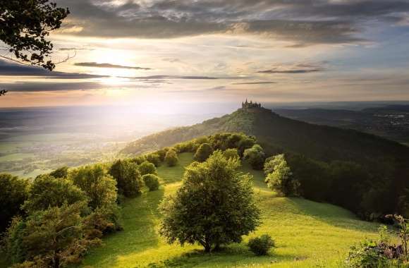 Sun Sky Tree Castle Forest Hill Horizon Photography Landscape
