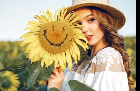 Sunflower Woman Model