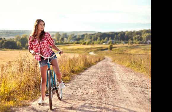 Sunny Field Bicycle wallpapers hd quality