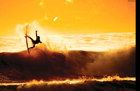 Sunset Surf Spectacle - HD Sports Wallpaper wallpapers hd quality