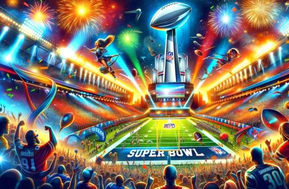 Super Bowl Football Race For The NFL Trophy Wallpaper