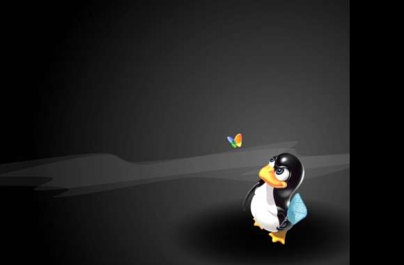 Techy Penguin Embracing Linux Innovation