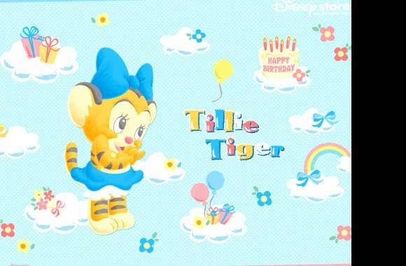 Tillie Tiger Disney Cute Child Tiger Holiday Birthday Wallpaper