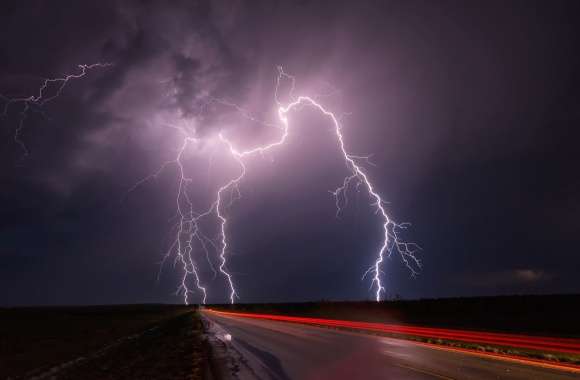 Time Lapse Landscape Road Sky Night Photography Lightning