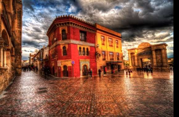Town Architecture Building Square Street Cordoba Spain Photography HDR