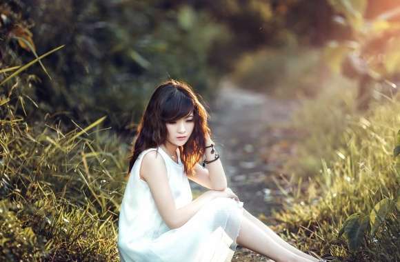 Tranquil Asian Woman -