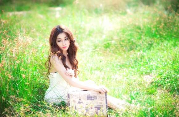 Tranquil Beauty Asian Woman