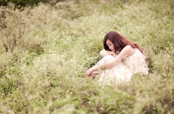 Tranquil Moment - Asian Woman