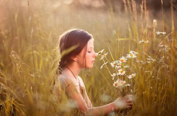 Tranquil Moments Woman in Meadow