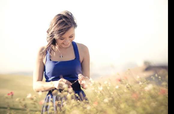 Tranquil Woman in Nature -